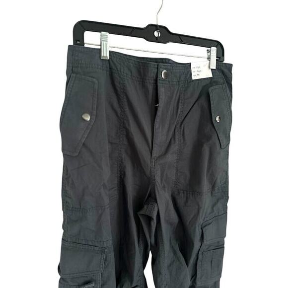 Abercrombie & Fitch Women High Rise Baggy Cargo Pants Medium Short Skater Hippie - Picture 2 of 11